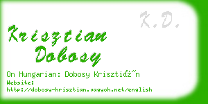 krisztian dobosy business card